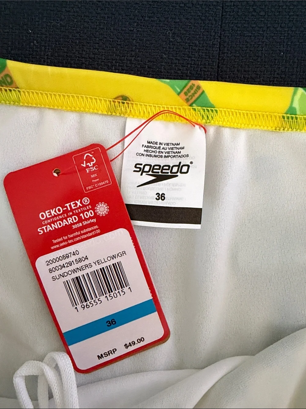 Speedo bright yellow